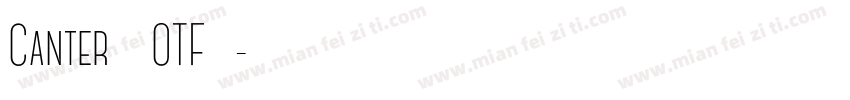 Canter (OTF)字体转换